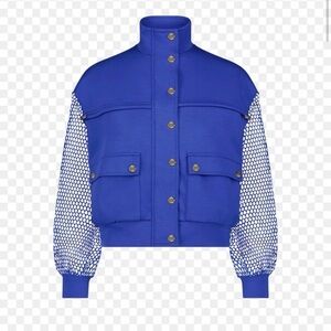 Aleeza Paris Bomber Jacket with Mesh Sleeves